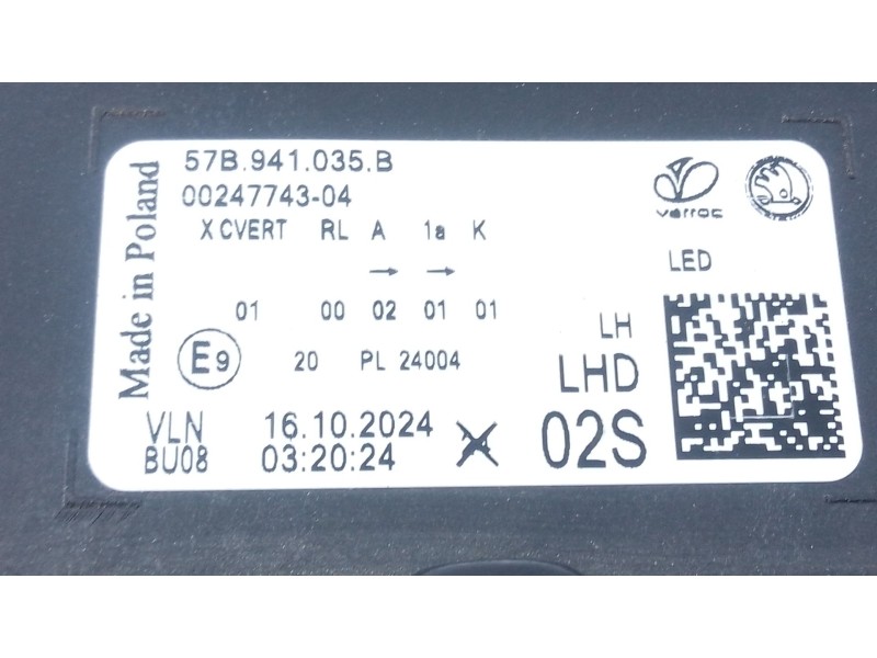 Recambio de faro izquierdo xenon para skoda karoq 2.0 tdi nu7 referencia OEM IAM 57B941035B  