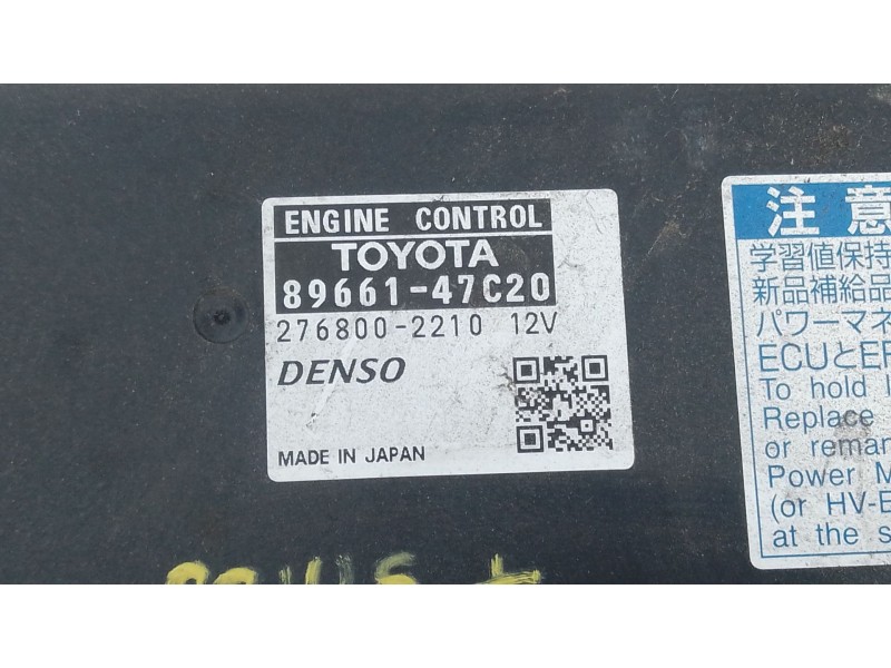 Recambio de centralita motor uce para toyota prius plus (_w4_) 1.8 hybrid (zvw40w, zvw41w) referencia OEM IAM 8966147C20 2768002