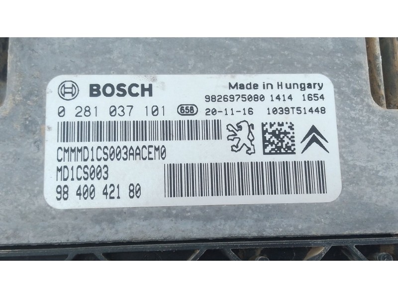 Recambio de centralita motor uce para opel crossland x / crossland (p17, p2qo) 1.5 turbo d (75) referencia OEM IAM 9840042180 02