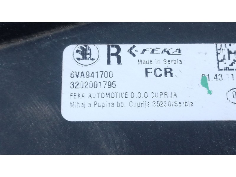 Recambio de faro antiniebla derecho para skoda fabia iv (pj3) 1.0 tsi referencia OEM IAM   