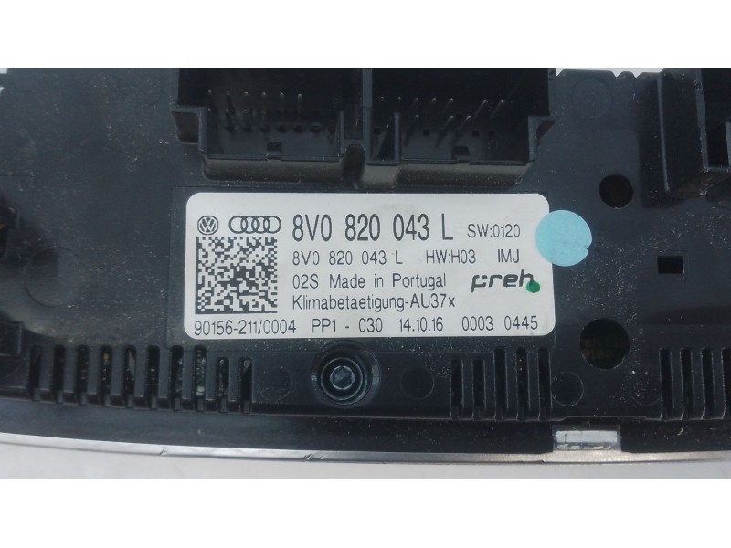 Recambio de mando climatizador para audi q2 (gab) design edition referencia OEM IAM 8V0820043L  