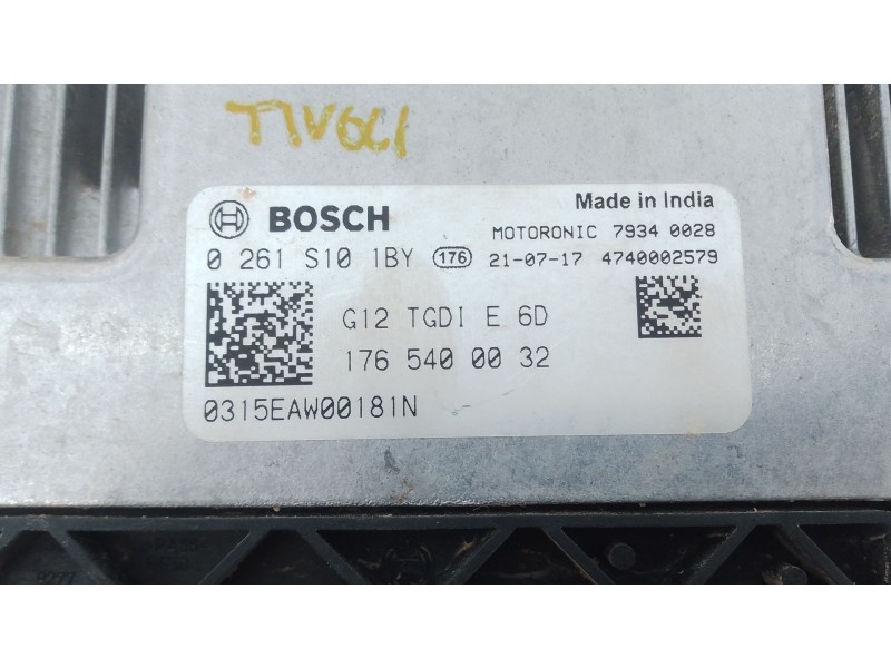 Recambio de centralita motor uce para ssangyong tivoli 1.2 referencia OEM IAM 0261S101BY 0315EAW00181N 