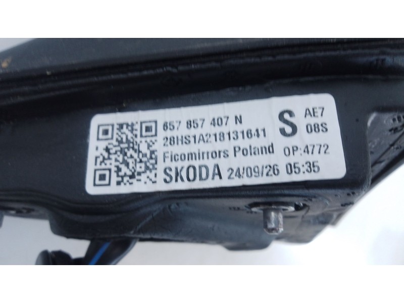 Recambio de retrovisor izquierdo electrico para skoda scala (nw1) 1.5 tsi referencia OEM IAM   