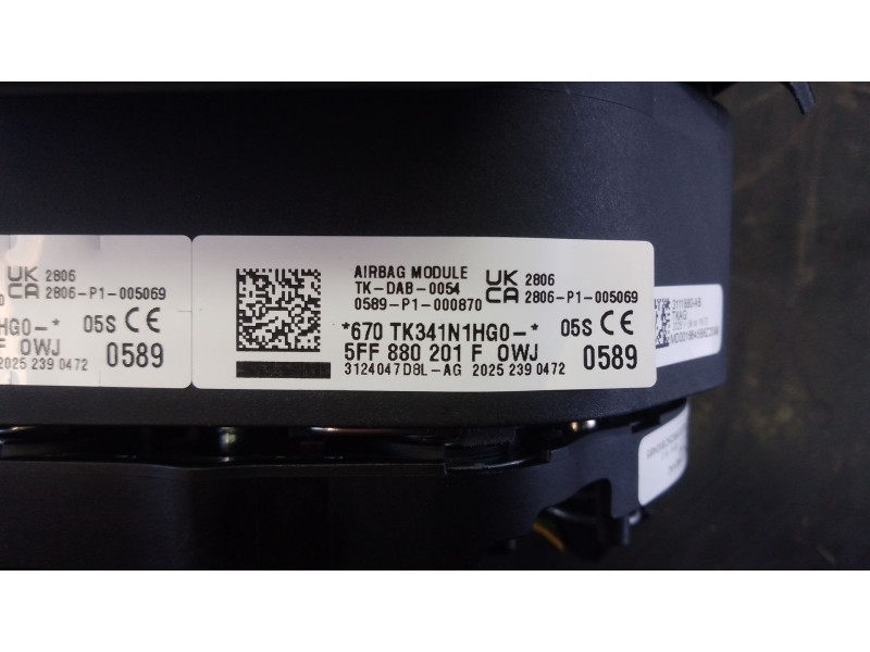Recambio de kit airbag para cupra formentor (kmp) 2.0 tdi referencia OEM IAM 5QS959655R  