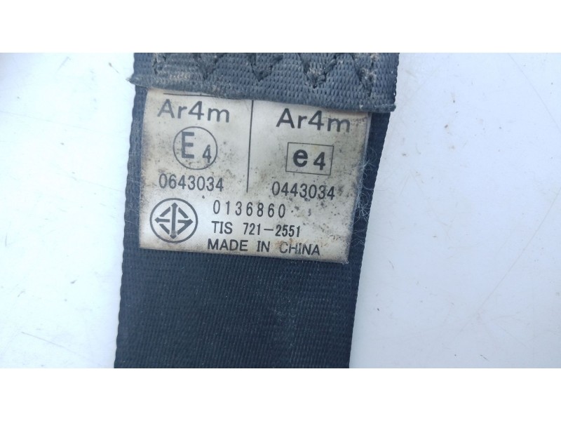 Recambio de cinturon seguridad trasero izquierdo para mazda 3 lim. () evolution referencia OEM IAM   