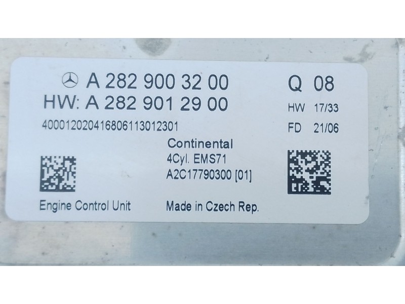 Recambio de centralita motor uce para mercedes-benz clase b sports tourer (w247) b 250 e (247.086) referencia OEM IAM A282900320