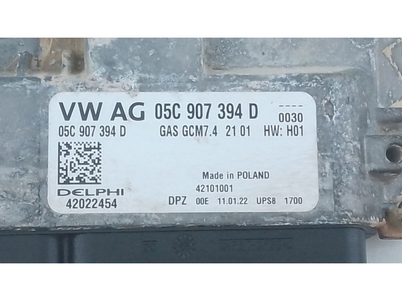 Recambio de centralita motor uce para skoda fabia iv (pj3) 1.0 tsi referencia OEM IAM 05C907394D 42022454 