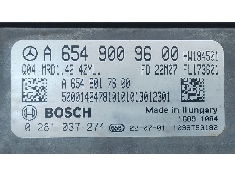 Recambio de centralita motor uce para mercedes-benz cla (c118) cla 200 d (118.312) referencia OEM IAM   