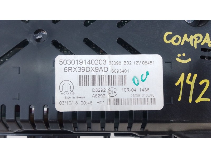 Recambio de cuadro instrumentos para jeep compass (mp, m6, mv, m7) 1.4 multiair referencia OEM IAM 503018140203 6RX39DX9AD 