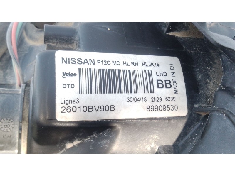 Recambio de faro derecho para nissan juke (f15) 1.5 dci referencia OEM IAM   