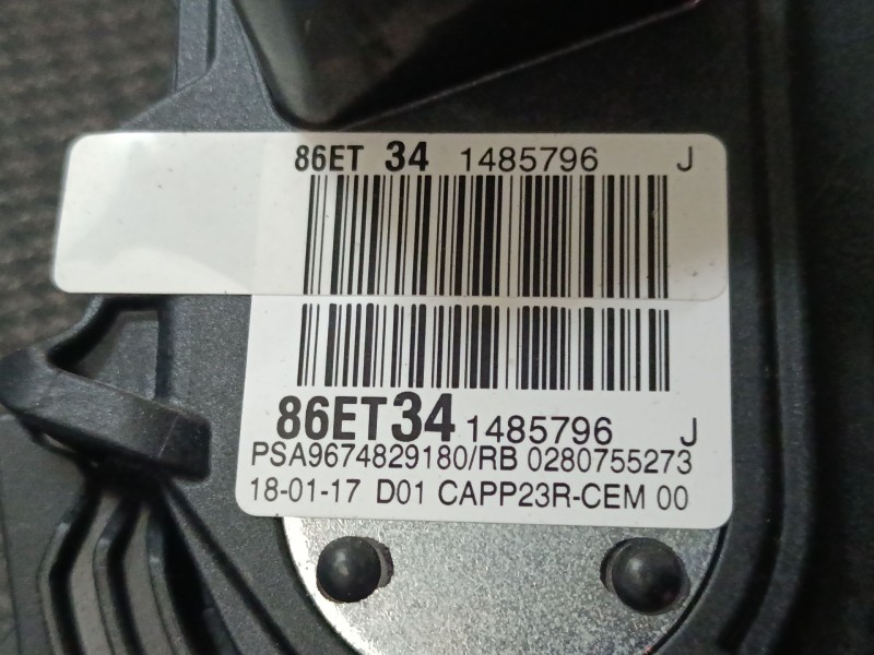 Recambio de pedal acelerador para peugeot 3008 ii suv (mc_, mr_, mj_, m4_) 1.6 bluehdi 120 referencia OEM IAM 9674829180 86ET341