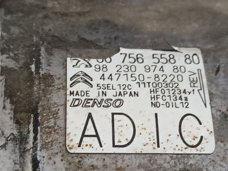 Recambio de compresor aire acondicionado para peugeot 3008 ii suv (mc_, mr_, mj_, m4_) 1.6 bluehdi 120 referencia OEM IAM 982309