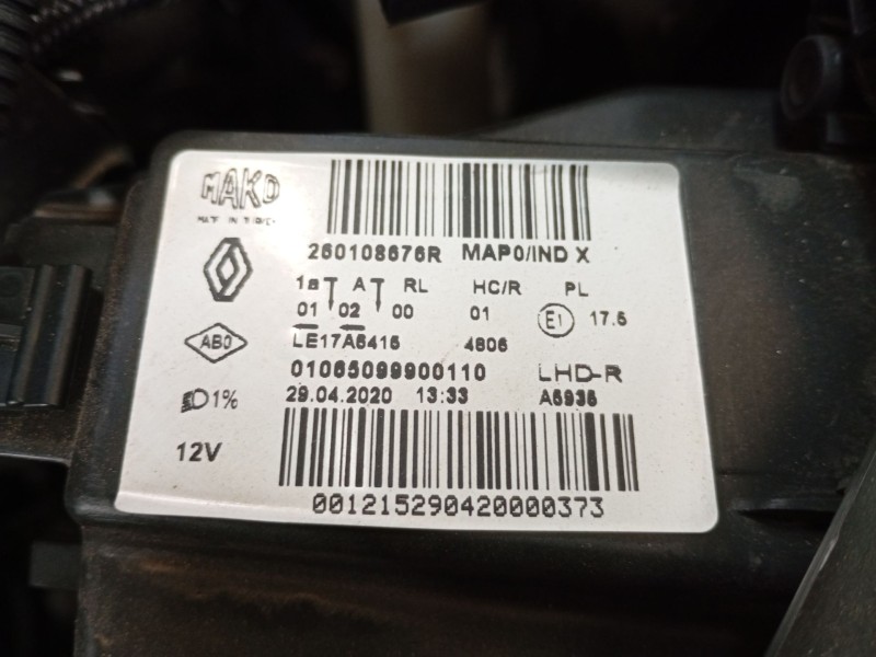 Recambio de faro derecho xenon para renault clio v (b7_) 1.0 lpg (b7mt) referencia OEM IAM   