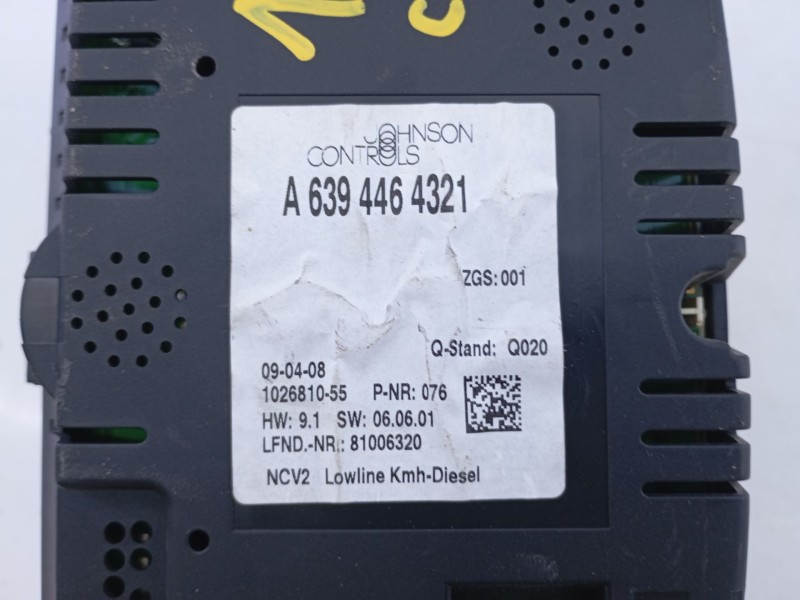 Recambio de cuadro instrumentos para mercedes-benz vito (w639) basic, combi 109 cdi largo (639.603) referencia OEM IAM A63944643