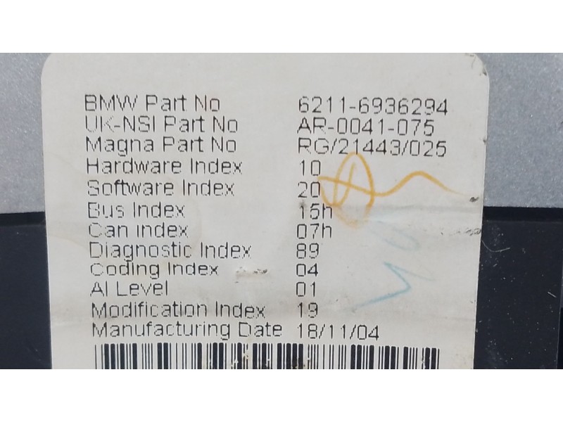 Recambio de cuadro instrumentos para mini mini (r50, r53) one referencia OEM IAM 62116936294  E3-A2-23-1