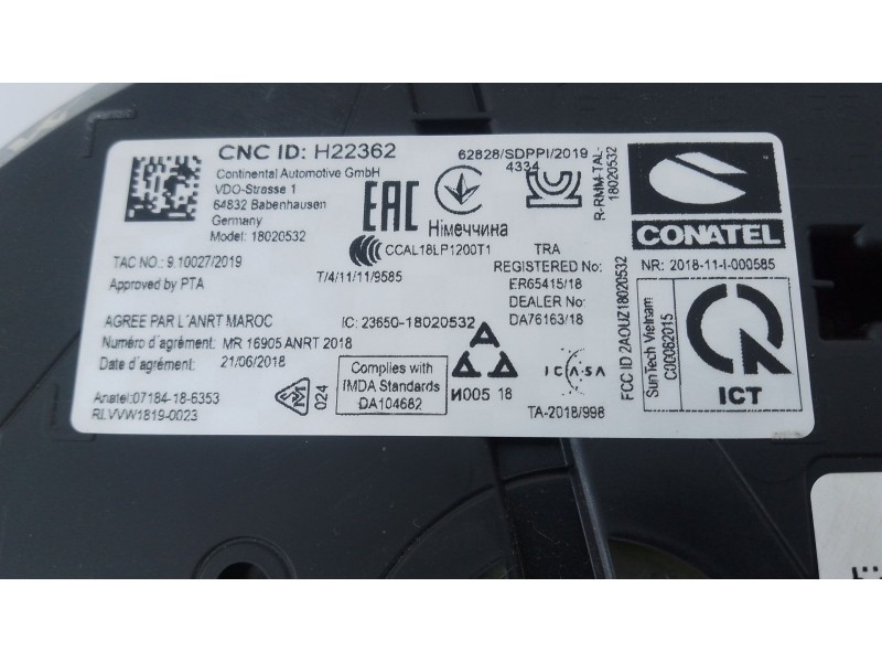 Recambio de cuadro instrumentos para volkswagen transporter t6 / caravelle t6 autobús (sgb, sgj, shb, shj) 2.0 tdi referencia OE