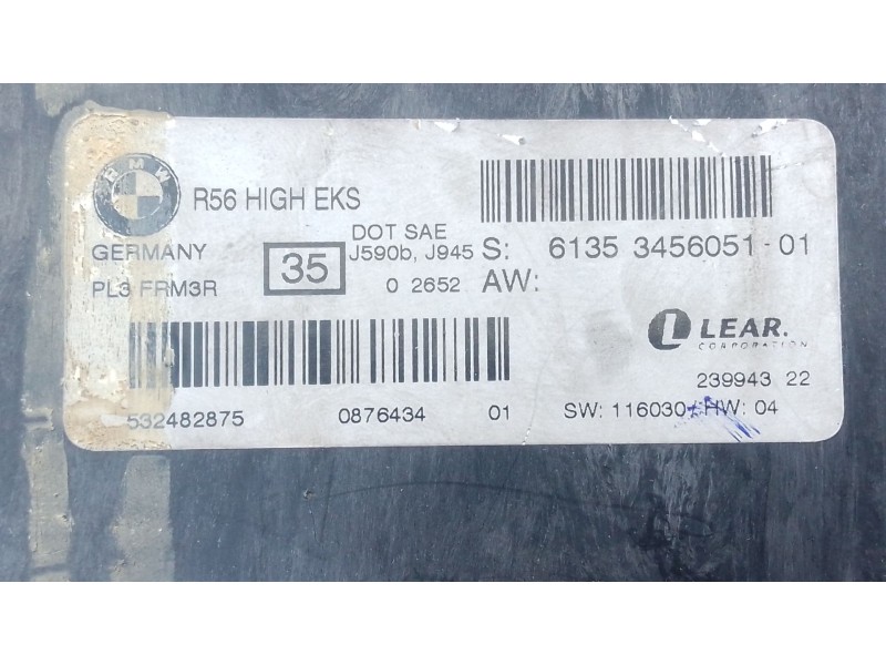 Recambio de modulo electronico para mini mini (r56) cooper d referencia OEM IAM 61353456051  09043898