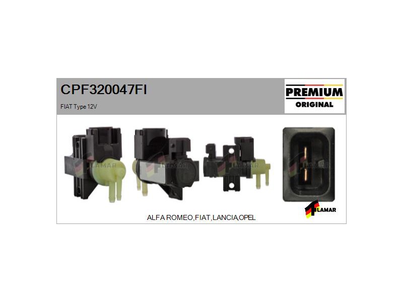 Recambio de valvula presion / actuador presion para universal sensor transductor presión, turbocompresor referencia OEM IAM CPF3