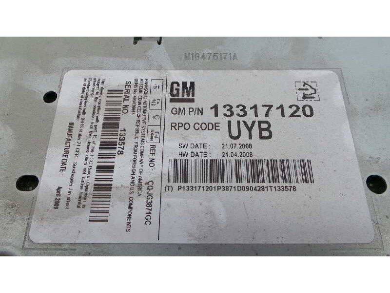 Recambio de sistema de audio/ radio usb para opel insignia berlina excellence referencia OEM IAM 13277909 13317120 E3-A5-17-5