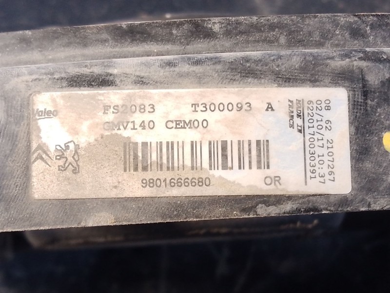 Recambio de electroventilador para peugeot 208 active referencia OEM IAM 9801666680  P2-B8-5