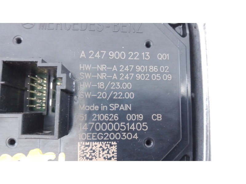 Recambio de centralita luces para mercedes-benz cla shooting brake (x118) cla 250 e (118.686) referencia OEM IAM A2479002213  E3