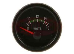 Recambio de indicador / reloj para universal indicador voltimetro 12v (negro) referencia OEM IAM MTR1001B12 NUEVO T-T2-FRENTE