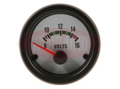 Recambio de indicador / reloj para universal indicador voltimetro 12v (blanco) referencia OEM IAM MTR1001W12 NUEVO T-T2-FRENTE