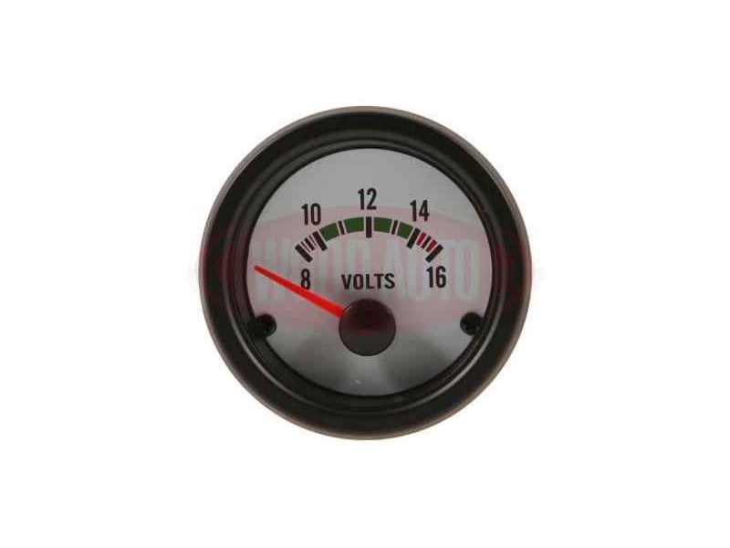 Recambio de indicador / reloj para universal indicador voltimetro 12v (blanco) referencia OEM IAM MTR1001W12 NUEVO T-T2-FRENTE