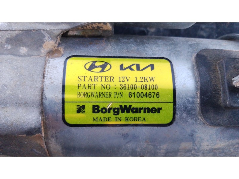 Recambio de motor arranque para kia ceed (cd) 1.0 t-gdi referencia OEM IAM 3610008100  P3-B8-4-2