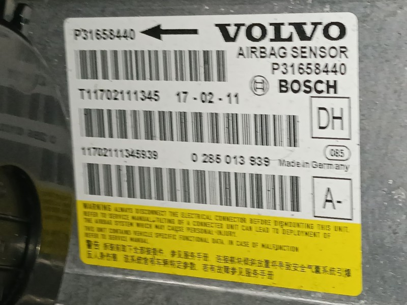 Recambio de kit airbag para volvo xc60 i suv (156) d3 referencia OEM IAM   