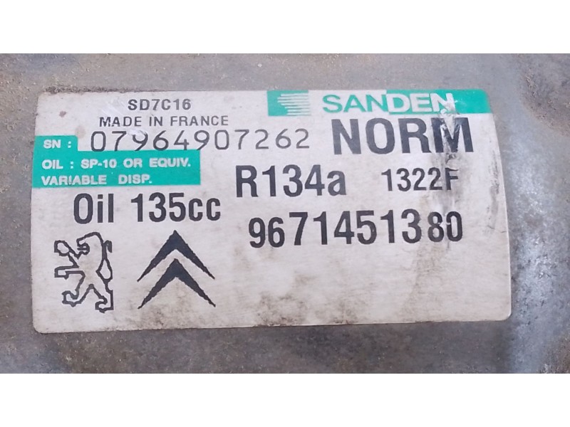 Recambio de compresor aire acondicionado para peugeot 308 sw i (4e_, 4h_) 2.0 hdi referencia OEM IAM   