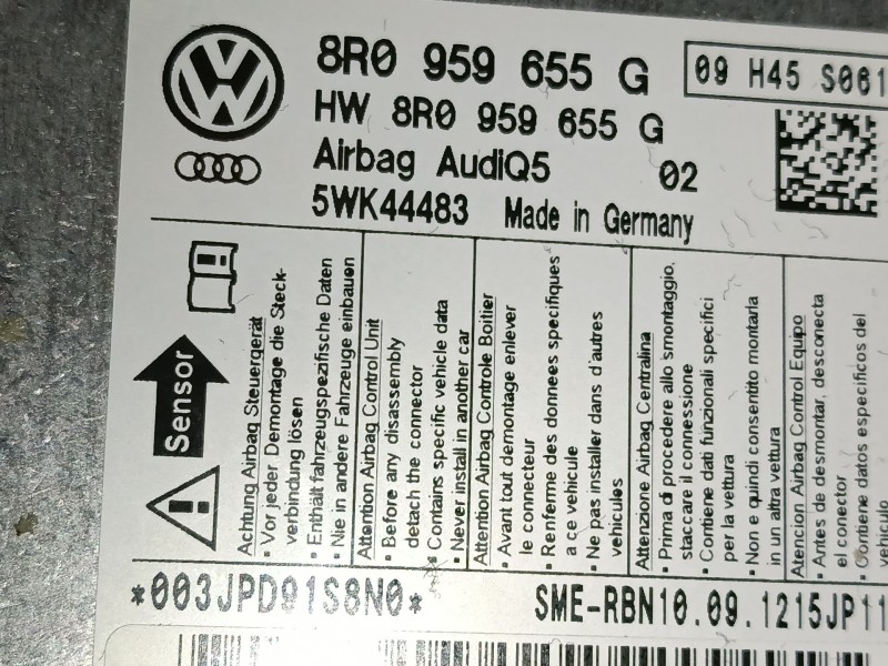 Recambio de kit airbag para audi q5 (8rb) 2.0 tdi quattro referencia OEM IAM   