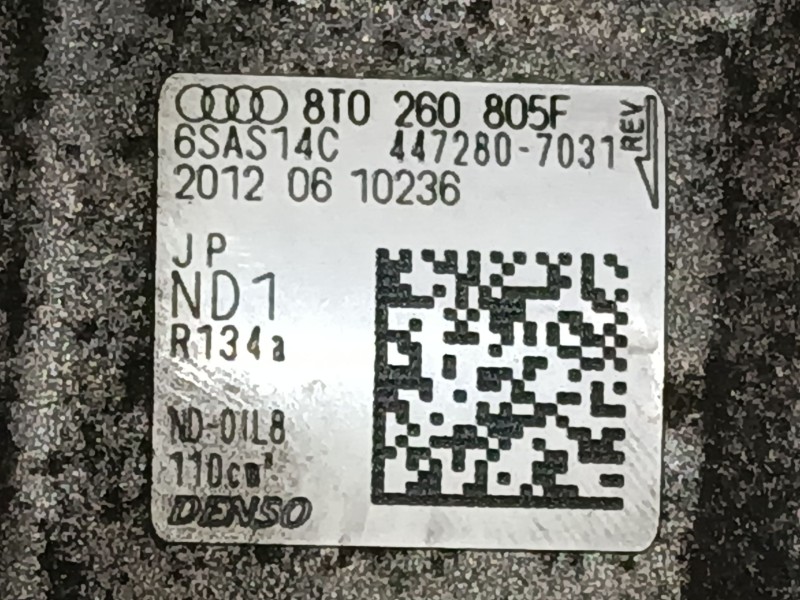 Recambio de compresor aire acondicionado para audi q5 (8rb) 2.0 tdi quattro referencia OEM IAM   
