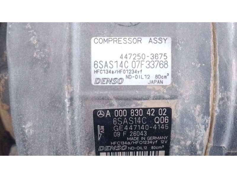 Recambio de compresor aire acondicionado para mercedes-benz cla (c118) cla 200 d (118.312) referencia OEM IAM A0008304202  