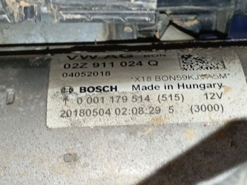 Recambio de motor arranque para seat leon (5f1) 1.4 tsi referencia OEM IAM 02Z911024Q  