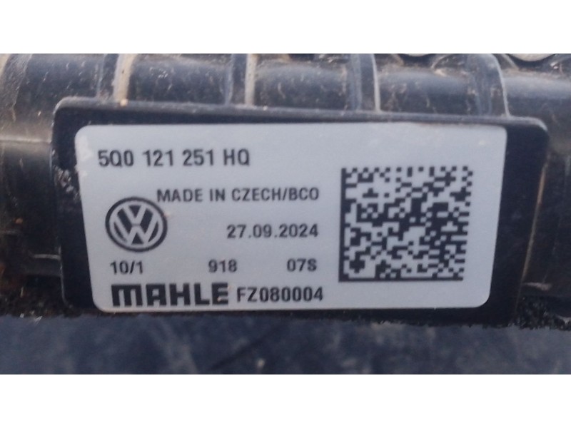 Recambio de radiador agua para skoda octavia iv combi nx5 1.5 tsi referencia OEM IAM   