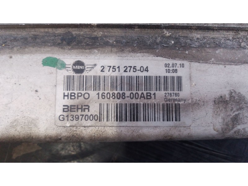 Recambio de radiador agua para mini mini (r56) cooper d referencia OEM IAM   