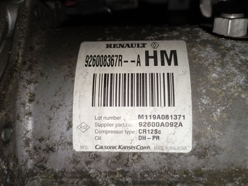 Recambio de compresor aire acondicionado para dacia dokker furgoneta/monovolumen 1.6 referencia OEM IAM   