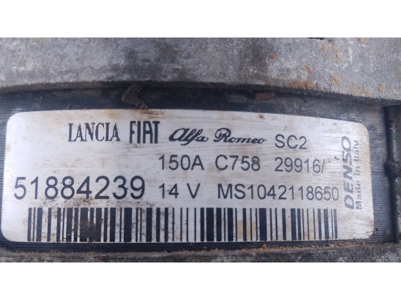 Recambio de alternador para jeep renegade suv (bu, b1, bv) 1.4 4x4 referencia OEM IAM   