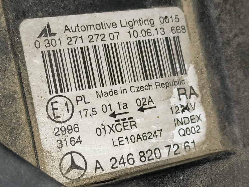 Recambio de faro derecho xenon para mercedes-benz clase b sports tourer (w246, w242) b 200 cdi (246.201) referencia OEM IAM A246