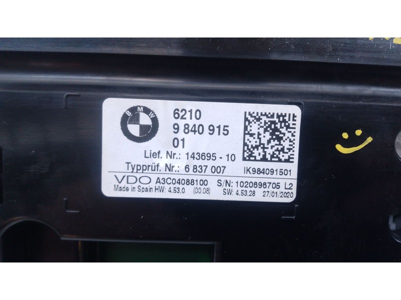 Recambio de cuadro instrumentos para bmw x2 (f39) sdrive 18 d referencia OEM IAM 9840915  