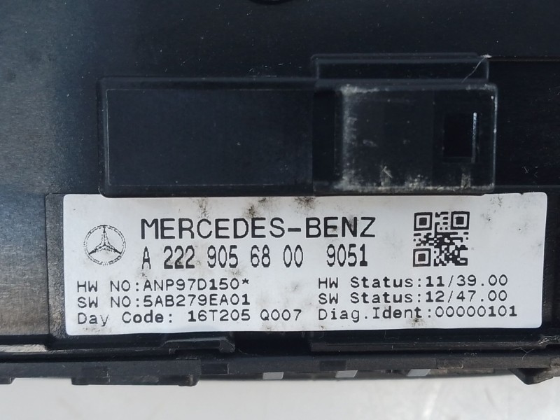 Recambio de mando elevalunas delantero izquierdo para mercedes-benz clase c (w205) c 220 bluetec / d (205.002, 205.004) referenc