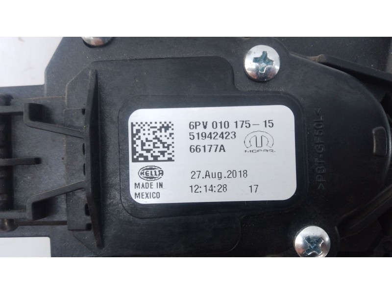 Recambio de pedal acelerador para jeep compass (mp, m6, mv, m7) 1.4 multiair referencia OEM IAM 51942423 6PV010175 