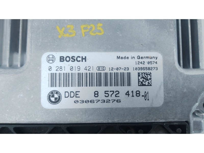 Recambio de centralita motor uce para bmw x3 (f25) xdrive 20 d referencia OEM IAM 857241801 02081019421 