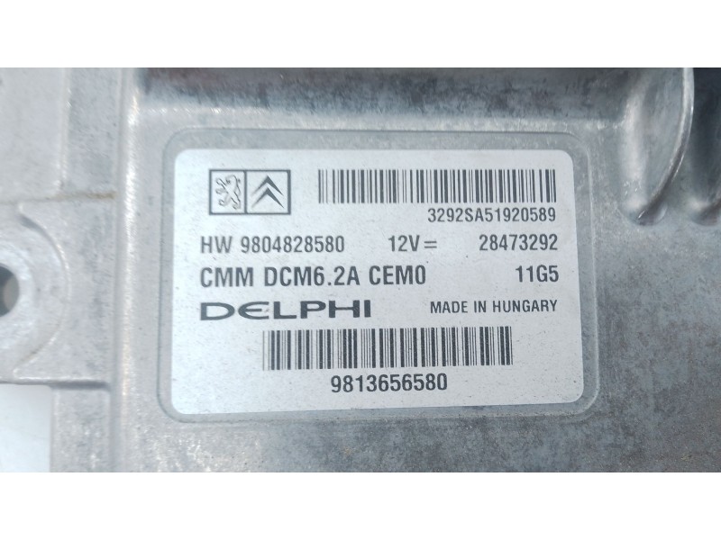Recambio de centralita motor uce para peugeot 5008 (0u_, 0e_) 2.0 hdi 150 / bluehdi 150 referencia OEM IAM 9813656580  