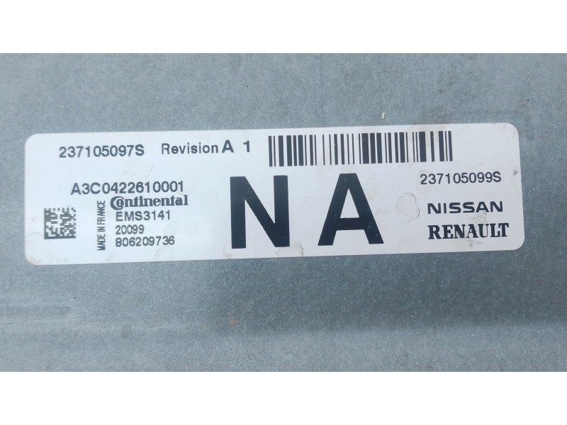 Recambio de centralita motor uce para renault clio v (b7_) 1.0 lpg (b7mt) referencia OEM IAM 237105099S 237105097E 