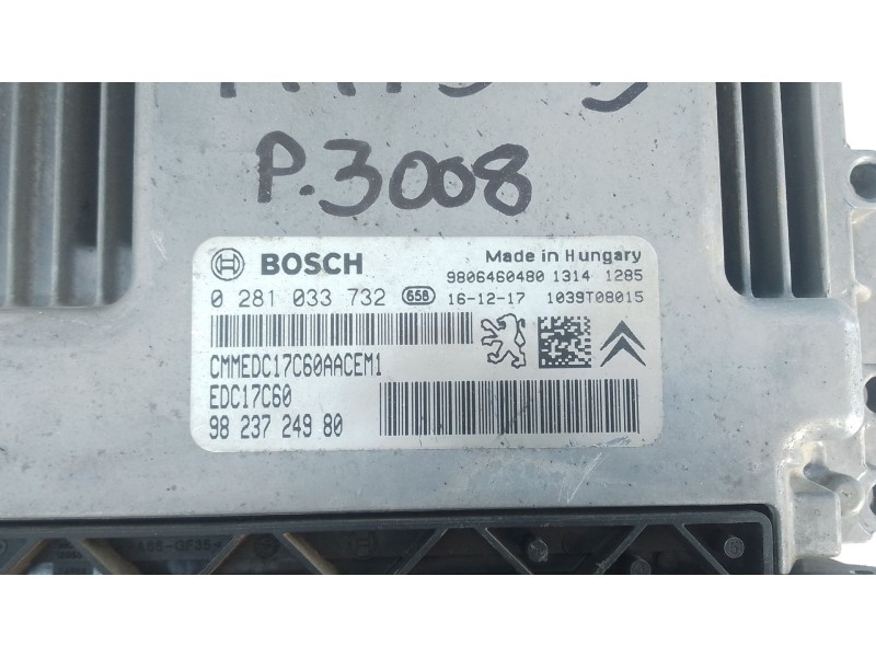 Recambio de centralita motor uce para peugeot 3008 ii suv (mc_, mr_, mj_, m4_) 1.6 bluehdi 120 referencia OEM IAM 9823724980 028