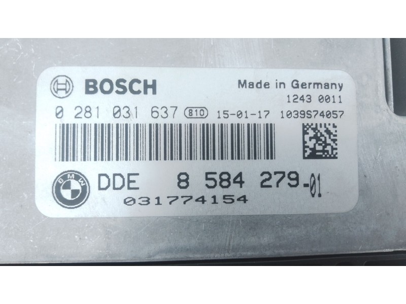 Recambio de centralita motor uce para bmw 3 (f30, f80) 318 d referencia OEM IAM 858427901 0281031637 