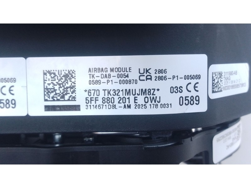 Recambio de kit airbag para cupra formentor (kmp) 1.5 tsi referencia OEM IAM 5QS959655P  