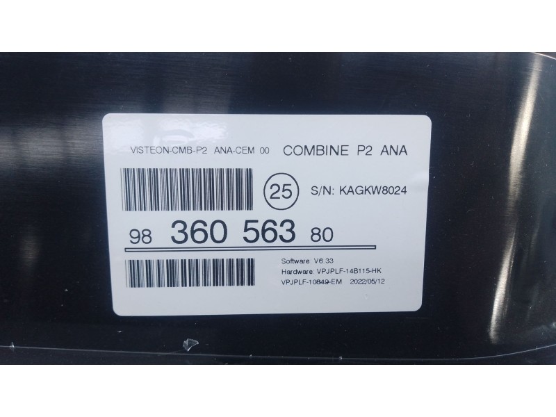 Recambio de cuadro instrumentos para peugeot 208 ii (ub_, up_, uw_, uj_) 1.2 puretech 75 referencia OEM IAM 9836056380  